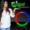 8" Superior Triple Color Glow Bracelet in Red/Green/Blue